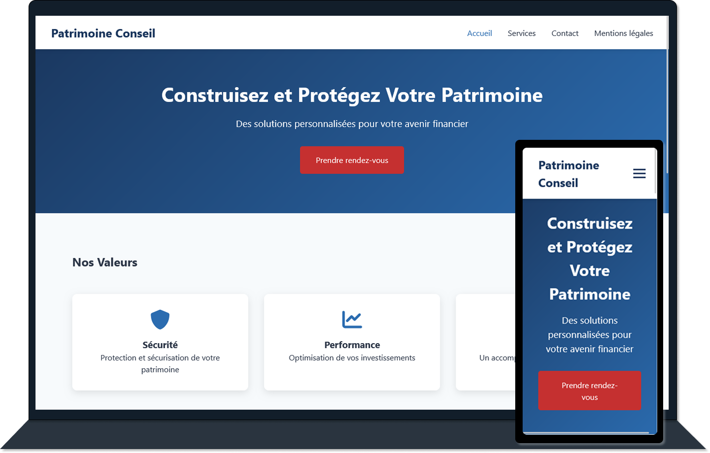 Présentation des sites web réalisés